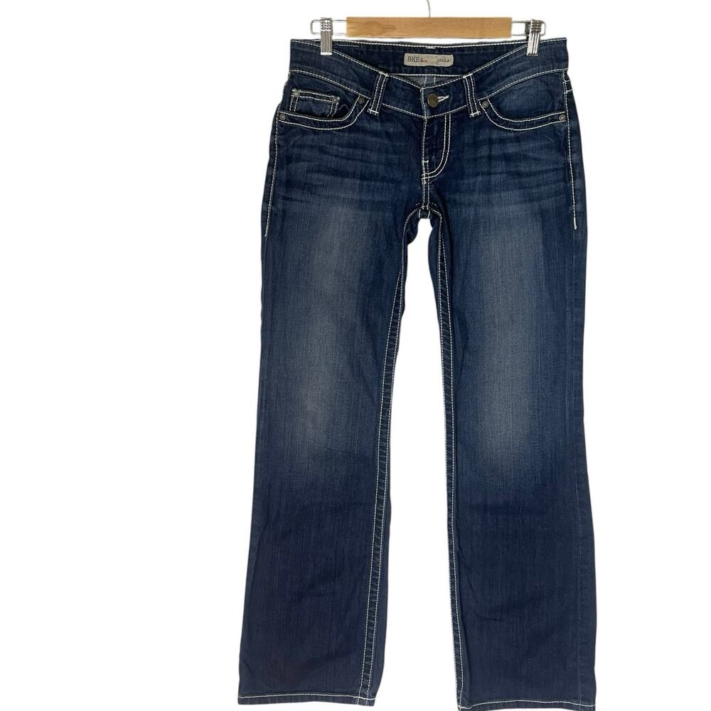 BKE Buckle Stella Bootcut Stretch Size 26R Low Rise Dark Blue Denim Jeans
